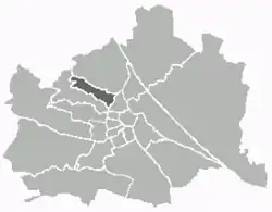 Location of the district within Vienna