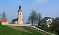 Cultural landscape: church, rectory, linden tree, and cemetery