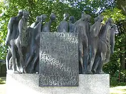 Memorial at the train station in Kaufering