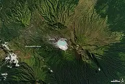 Kawah Ijen volcano and crater lake, Java, viewed from Landsat 8