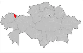 Location of Shyngyrlau District in Kazakhstan