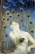 Nude with Peacock Feathers (1900)
