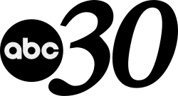 The ABC network logo next to an italicized black serif numeral 30