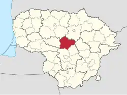 Location of Kėdainiai district municipality within Lithuania