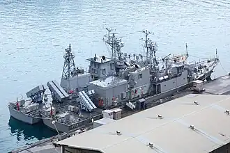 Two vessels of the Ching Chiang class at Keelung