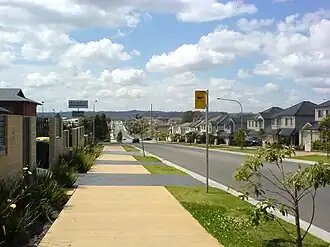 Low-density residential housing adjacent to Kellyville Shopping Plaza