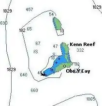 Map of Kenn Reef.