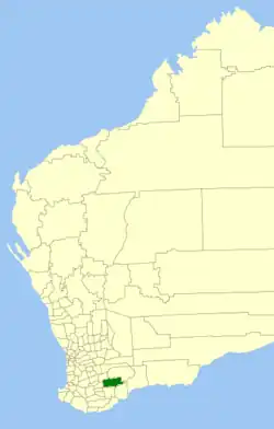 Location in Western Australia