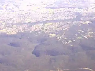 Aerial view (looking west) of Kentlyn, Ruse and Campbelltown.