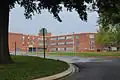 Entrance to the school parking lot