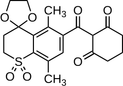 Skeletal formula of ketospiradox
