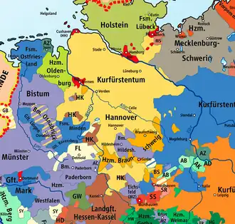 Map of the Electorate of Brunswick-Lüneburg 1789, Ausschnitt