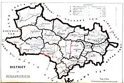 Map of Khandesh district in 1880