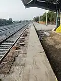 Platform 1 under construction, in 2025
