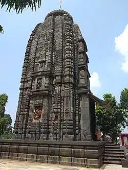 Kichakeswari Temple (c. 700 CE), Khiching, Mayurbhanja, Odisha; notable for rare black stone