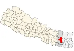 Location of Khotang District within Nepal