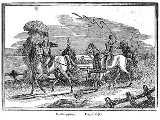Kidnapping a free black from a free state to be sold into American slavery, 1834 in which Crenshaw was an active participant.