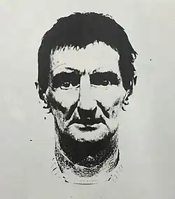 A mug shot of a man