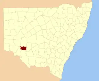 Location in New South Wales