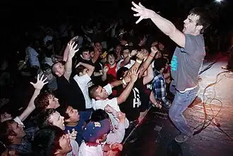 Vocalist Elijah Horner performing live in 2007