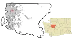 Location of Clyde Hill, Washington