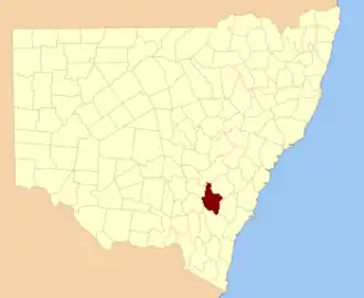 Location in New South Wales