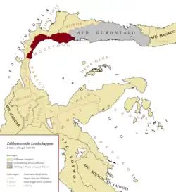 Moutong (Mooetong; in red)