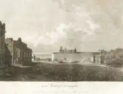 A Benjamin Thomas Pouncy engraving of Kinsgate with the castle in the background, dated 1793