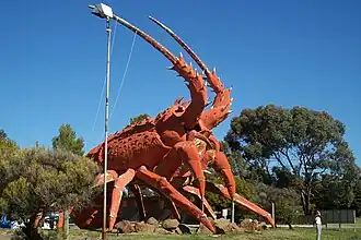 Lobster sculpture at Kingston in the Hundred of Lacepede