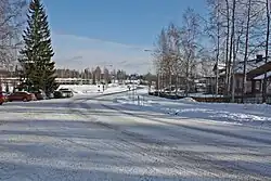 A village along the Kirkkotie road.