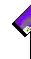 Four squares, the top left and bottom right light and dark green, and the top right and bottom left purple, with purple shorts and socks.