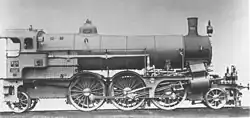 Side view of the preceding kkStB class 110 locomotive