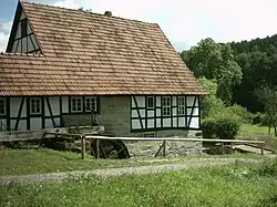 Old watermill from around 1600 in the Henneberg Museum