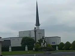 A landscape image showing the Knock Basilica