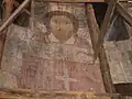 Christ depicted in fresco. Church