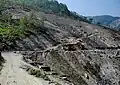 Araniko Highway in Kodari (Népal) just after border with China