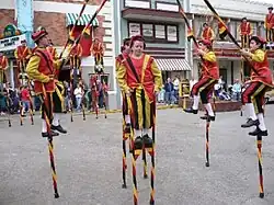 Stilt walking troupe
