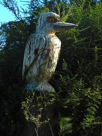 Kookaburra sculpture on the main street
