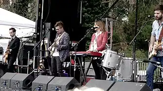Kopecky performing at the Outside Lands Music and Arts Festival in 2013