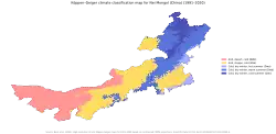 Köppen–Geiger climate classification map at 1-km resolution for Inner Mongolia (China) for 1991–2020