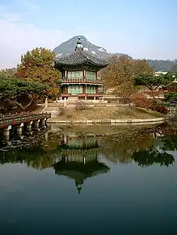 Image 86Gyeonghoeru Pavilion at Gyeongbokgung (from Portal:Architecture/Palace images)