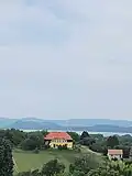 Panorama from the Kishegy of the Lake Balaton and the Tihany Peninsula