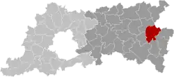 Location of Kortenaken in Flemish Brabant