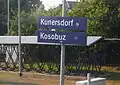Bilingual sign in German and Lower Sorbian, 2015