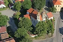 Centre with the Church of Saint Bartholomew