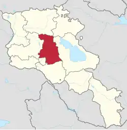 Location of Kotayk within Armenia
