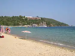 Koukounaries beach, July 2005