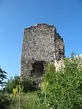 Entrance tower in Koznik fortress above Rasina river on Kopaonik slopes