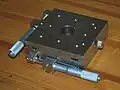 Precision XY table for a microscope.