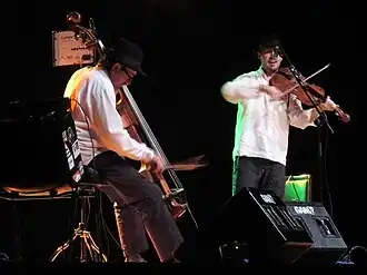Left to right: Tomasz Lato and Tomasz Kukurba during the concert in Mieres